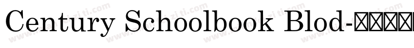 Century Schoolbook Blod字体转换
